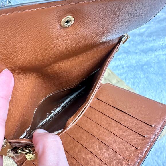 Louis Vuitton monogram vintage Wallet Crossbody with chains custom refurb - Picture 12 of 13